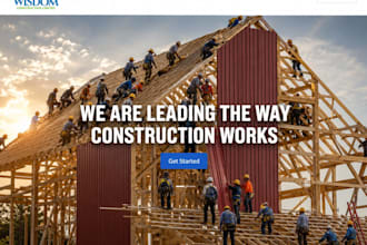 design a construction, contractor, roofing and building materials website