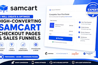 samcart, thrivecart, sales funnel, samcart, landing page, samcart