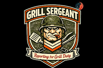 design wonderful veteran mascot logo design with 1 day delivery