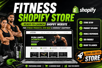 fitness shopify store via dropshipping store shopify design ecommerce website