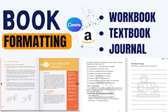 do workbook ebook formatting, textbook formatting and design, journal design