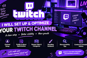set up and optimize your twitch channel