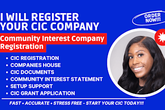 register your community interest company with companies house, cic business plan