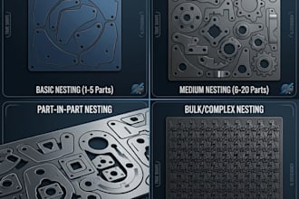 do professional cad nesting for dxf, step and any cad file