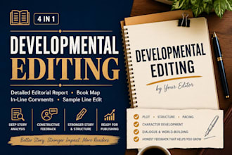 be your developmental book editor for fiction novel and manuscript