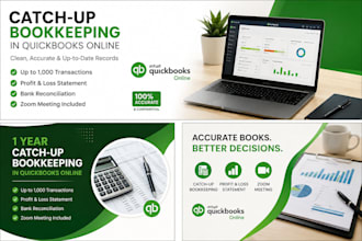 do setup accounting, bank reconciliation, and cleanup in quickbooks