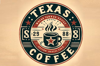 create vintage coffee shop logo design with unlimited revision