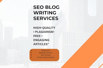 write SEO blog posts and articles