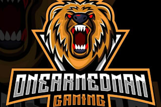 draw stunning bear mascot logo with unique style