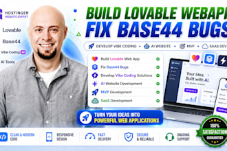 build lovable webapp fix base44 bugs develop vibecoding ai website mvp saas dev