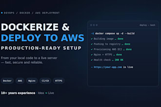 dockerize and deploy your web app to AWS