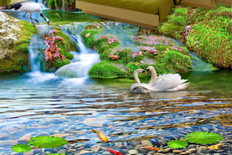 design 3d pavement art, anamorphic floor illusions and public wall murals