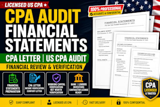 cpa audit financials statement, sign cpa letter, us cpa audit, financial review