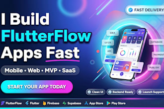 be your flutter and flutterflow developer for app development