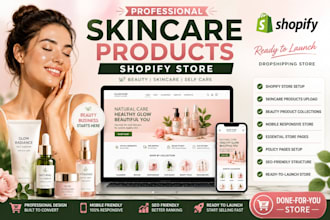 beauty website shopify dropshipping store skincare website shopify expert