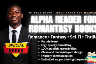 alpha read your romantasy manuscript to strengthen plot and characters