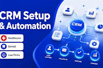 set up CRM automation for healthcare clinics, dental and law firm growth