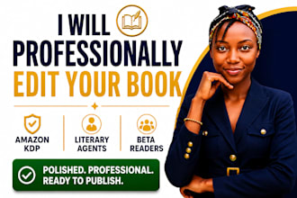 professionally edit your book for amazon KDP, literary agents, and beta readers