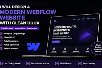 design a modern webflow website with clean UI UX