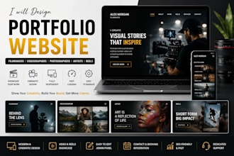 design portfolio website for filmmakers, videographers, photographers, artist