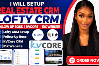 setup lofty CRM lofty website lofty smart plan follow up boss kvcore CRM