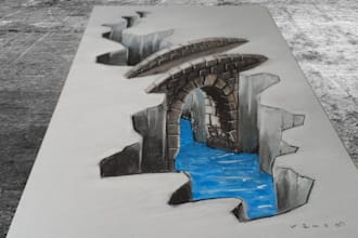 create 3d pavement art floor illusions anamorphic designs and permit drawings