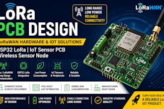design lora pcb, lorawan hardware, esp32 lora and iot sensor boards