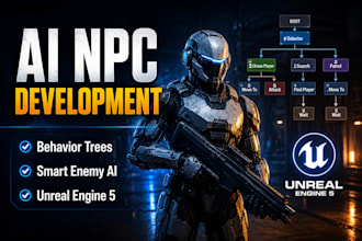 ai npc unreal engine,behavior tree,npc character,unreal engine game development