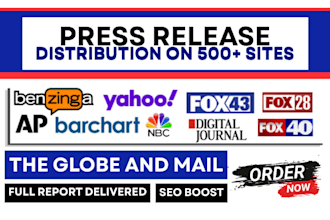 do press release distribution and press release writing to premium media sites