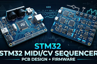 design stm32 midi CV gate sequencer pcb, eurorack module and embedded firmware