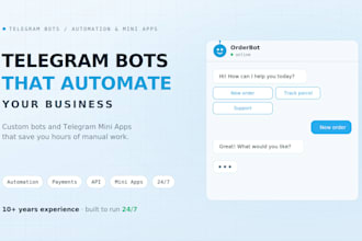develop a custom telegram bot for your business