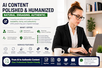 humanize ai content, rewrite, proofread, paraphrase, humanize chatgpt content