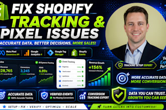 fix shopify conversion tracking, meta pixel, ga4, and purchase events