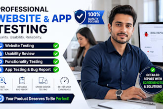 do website testing usability review, functionality app testing bug report