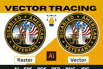 do logo vector tracing art and high resoluting image conversion as png,svg