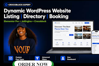 fix, build dynamic wordpress website with crocoblock, elementor pro, jetengine