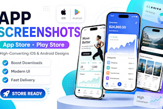 design high converting app store screenshots for ios and android