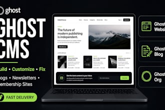 build ghost cms website, ghost blog, newsletter and membership website