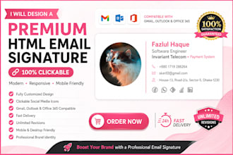 create an animated clickable HTML email signature