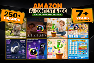 design premium amazon a plus content for toy packaging and children product