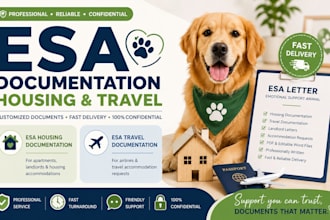 create a professional emotional support animal esa letter