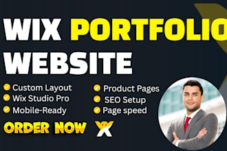 design wix website for portfolio website