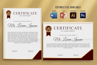 create modern professional certificate for your business