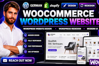 build german woocommerce wordpress website design shopify redesign modern ui