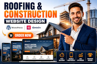 design roofing and construction contractor websites
