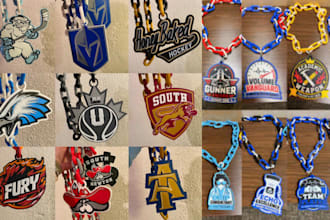 design custom 3d hype chain in 3hrs cuban hypechain from your logo for 3d print