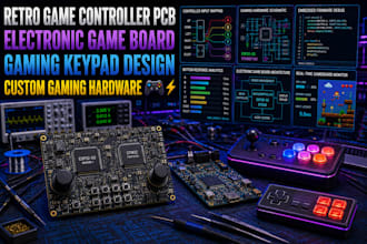 design retro game controller pcb electronic game board gaming keypad design