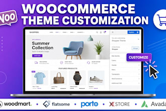 customize wordpress woocommerce theme woodmart, flatsome, porto, xstore, avada