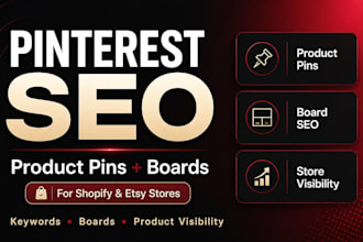 do pinterest SEO product pins boards for shopify etsy stores