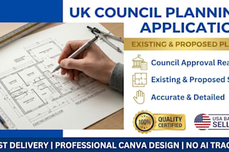 produce existing and proposed plans for your UK council application